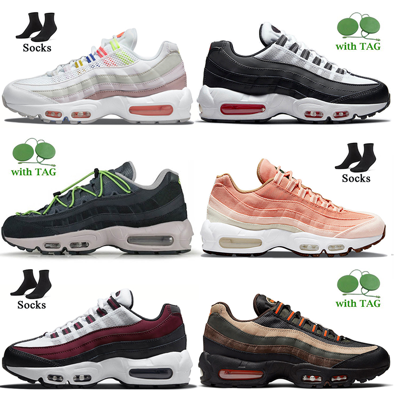 Femmes hommes de haute qualité Airsmax max 95 95s Cushion Chaussures de course Dark Army Driftwood White Multi Bordeaux Wolf Iron Grey Grey Laser