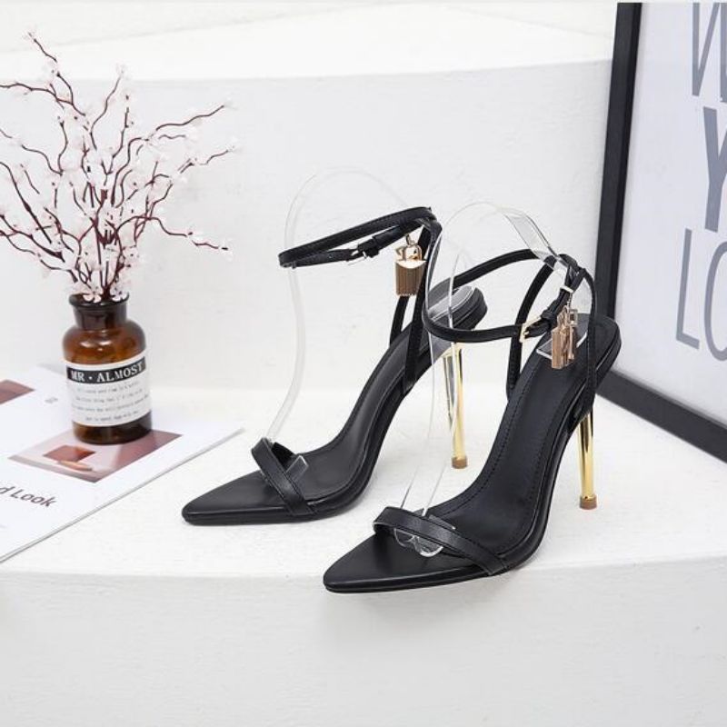 

Women Sandals Shoes High Heel Dress Pumps Buckle Summer Silk Point Toe Stilettos Solid Wedding Party Classic Fashion HM473, Clear