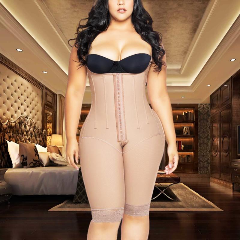 

Women' Shapers Women' Postpartum Corset Trainer One Piece Front Open For Breastfeeding And Below Knee Guaine Amincissante FemmeWomen, Black