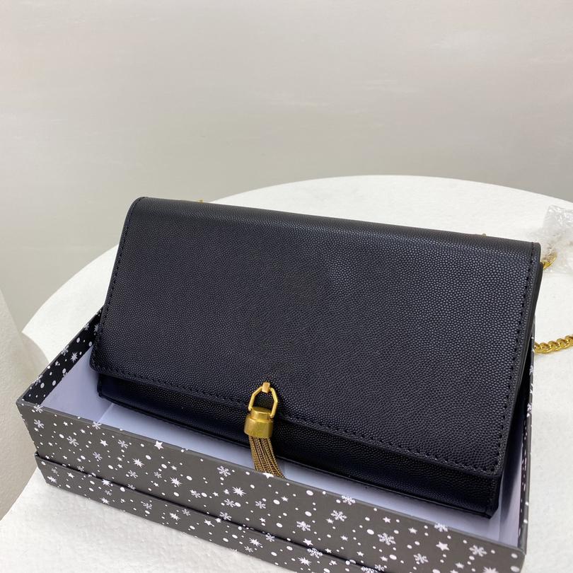 Sacs à main Gland Chaînes de luxe Messenger Designers Lady Lettre Portefeuilles Pochette en cuir Seau Sac à main uni Sacs à main de mode Envelopp