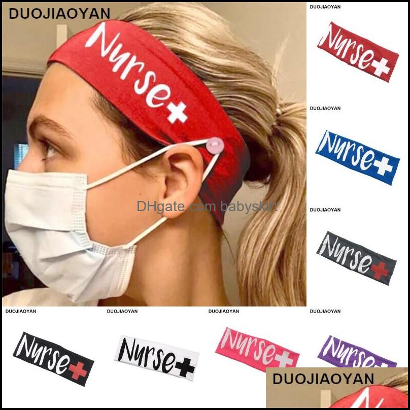 

Headband Hair Accessories Tools Products Elastic Milk Silk Nurse Button Face Mouth Mask Exercise Yoga Sports Head Band Drop Delivery 2021