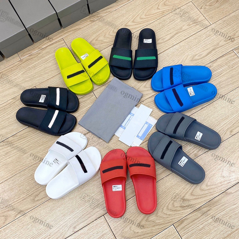 

2022 With Box Slippers Mens Womens slider slides Sandals rubber Designer flat sole slipper Paris Piscine POOL SLIDE SANDAL 3D embossing logo woman sliders 35-46, Hello
