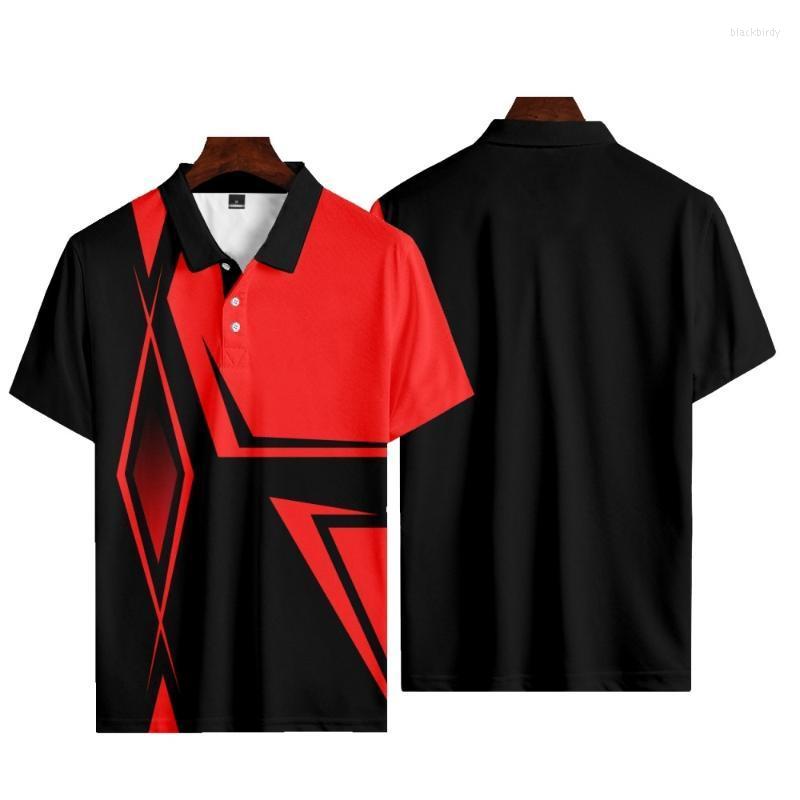 

Men's Polos Fashion Contrast Sports Shirt Casual Golf Tennis Lapel Sweatshirt Men's Summer ShirtMen's Men'sMen's Blac22, Red