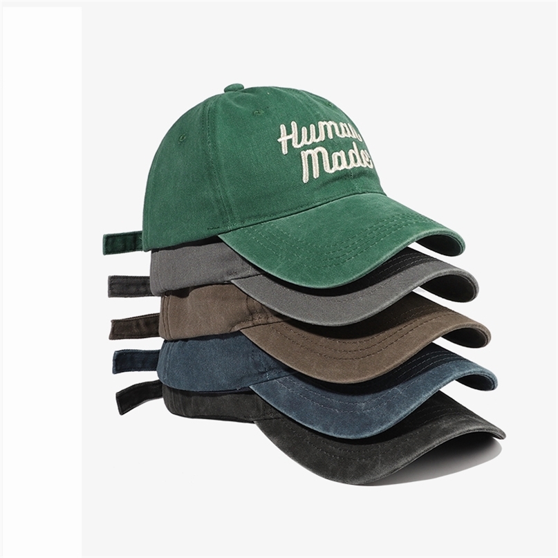 

High Quality HUMAN MADE Vintage Washed Distressed Baseball Cap MZ26 220427, Gray