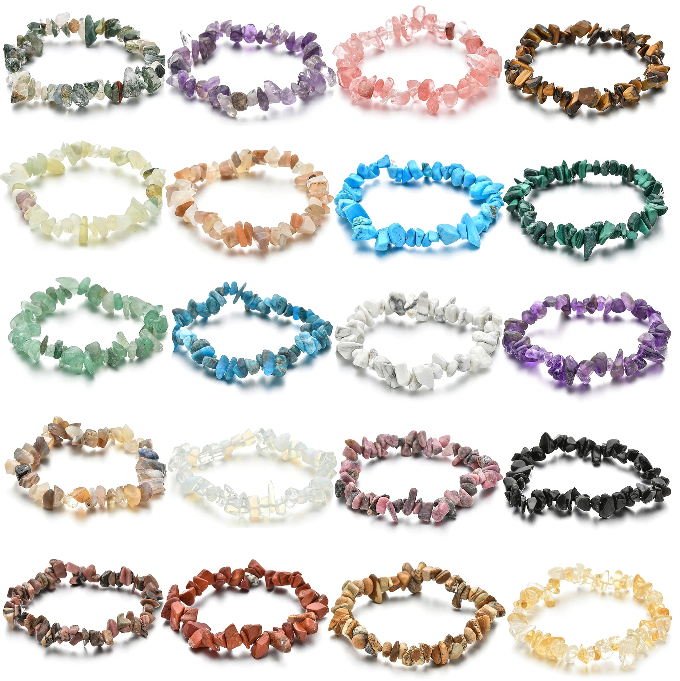 

Beaded Strands Jewdreamer Natural Gemstone Bracelets Chakra Crystal Healing Irregar Chips Beads Stretch For Women Align Chakras/conqu amRwJ