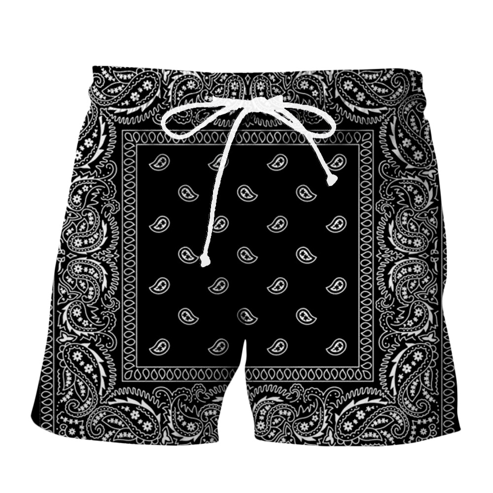

New 3D Printing Bandana Fashion Men Women Tracksuits Shorts Plus Size -7XL Harajuku000005, Colorful
