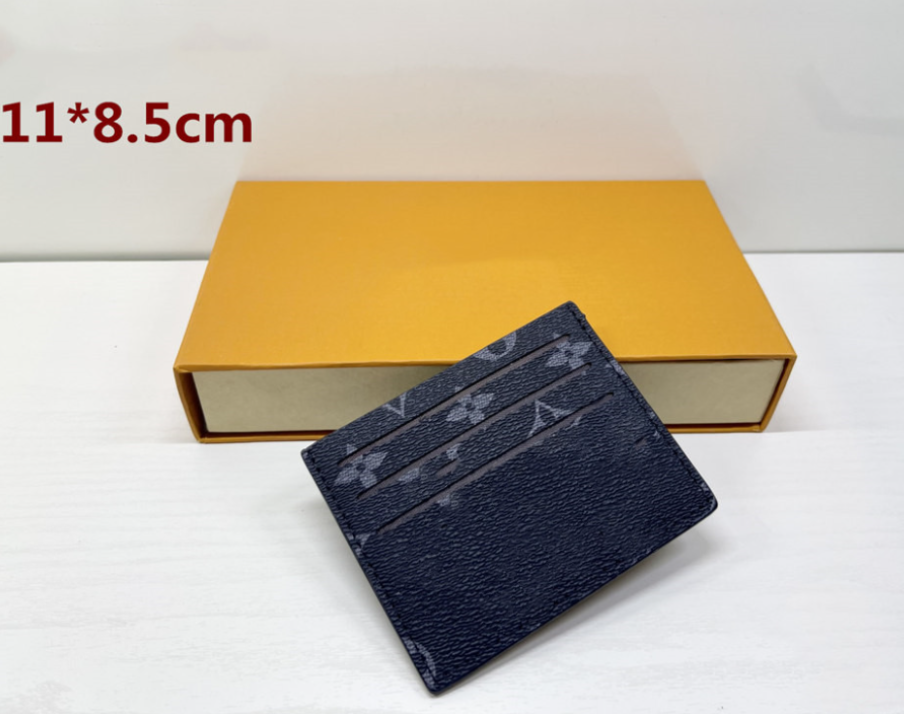 

Black Designer Card Holder Wallet Short Case Purse Quality Pouch Quilted Leather Womens Men Purses Mens Key Ring Credit Coin Clutch Mini Bag
