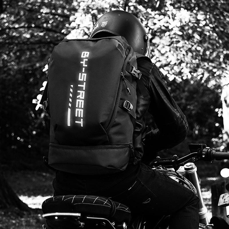 

Backpack 2022 Motorcycle Helmet Bag Riding Male Full Face Rider Large Capacity Waterproof Travel, Black