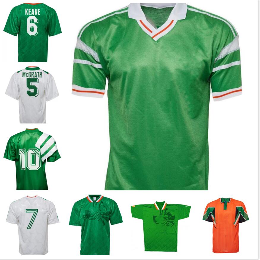 

1994 Ireland retro soccer jersey 1990 1992 1996 1997 home classic vintage Irish McGRATH TOWNSEND Keane STAUNTON HOUGHTON football shirts