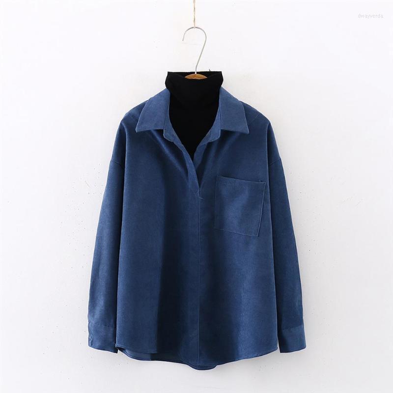 

Women' Blouses & Shirts Women Spring Autumn Fashion Fake Two-piece Female Solid Color Casual Ladies Long Sleeve Loose P770Women' Dway22, White