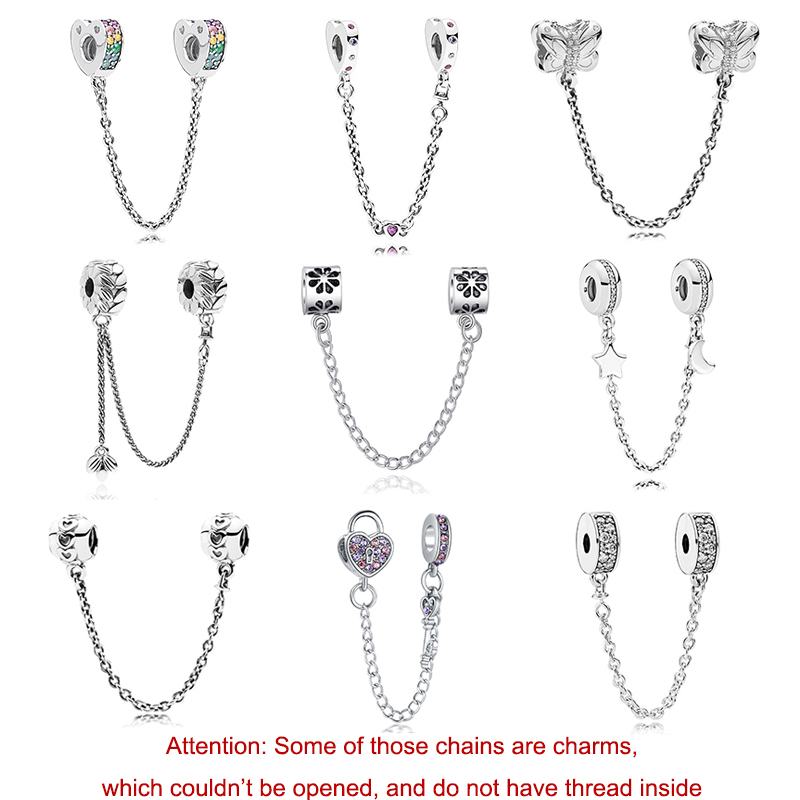 925 Sterling Silver Dangle Charm New Alloy Charm Star Love Heart Chain Beads Bead Fit Charms Bracelet DIY Jewelry Accessories
