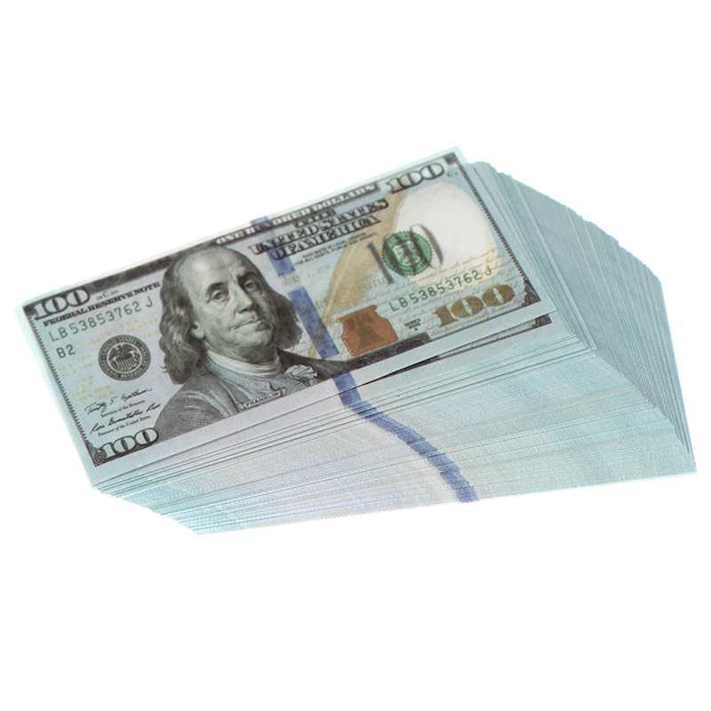 100 Pieces Creative Mini 500 Dollars Miniature Banknotes Children Toys Gifts Dollhouse Diy Doll Houses Accessories-image-788901249