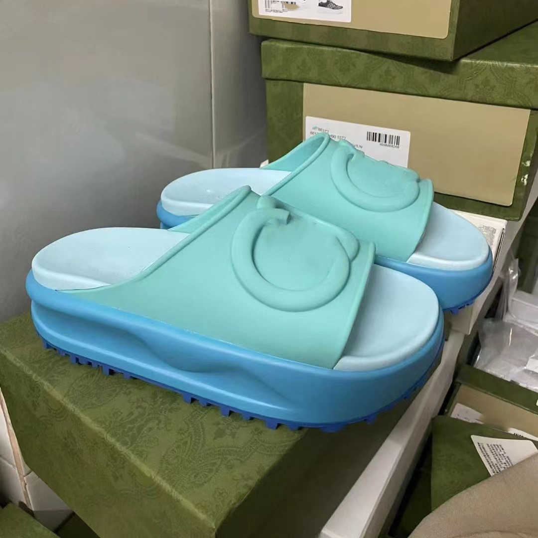 

Designer Womens G Sandals platform Slide Mens Slippers Rubber TPU Slides Flip Flops guccies Vintage Candy colors Luxury Summer Outdoor Casual Shoes