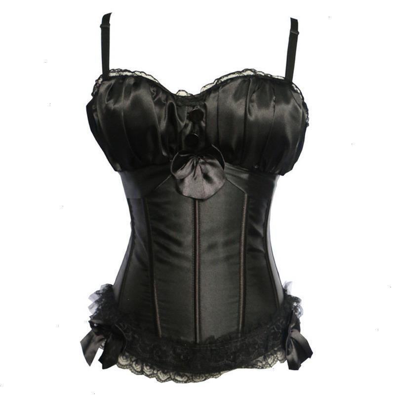 

Black Corset Burlesque Shaper Bustiers Vintage Costumes Floral Lace Up Strap Lingerie For Women Overbust Body Shape Corsets, White