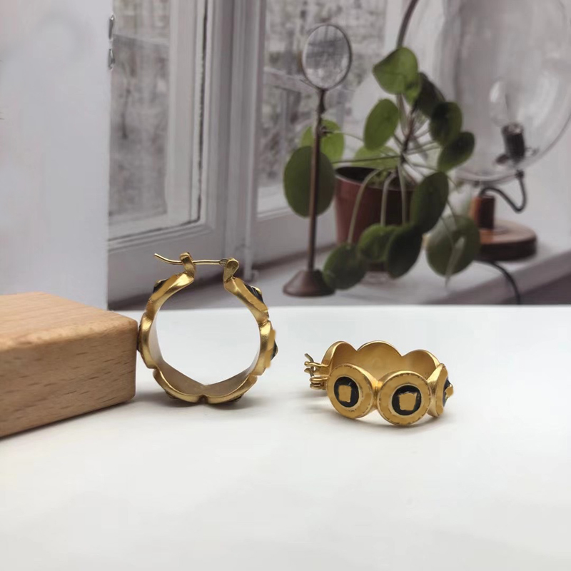 

Women Hoop Earings Designer Jewelry Diamonds Gold Earring Letters Accessories Luxurys Studs V Hoops Bracelet Boucles With Box bijoux 2022