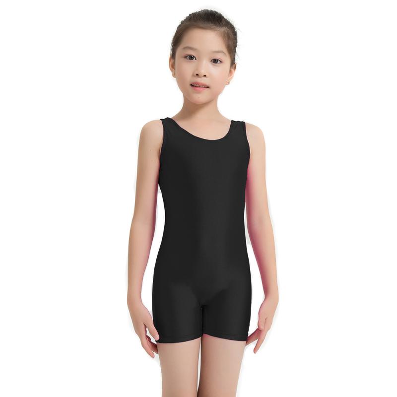 

Stage Wear AOYLISEY 3-12 Years Toddler Tank Shorty Unitard Kids Romper For Girls Ballet/Skate Gymnastics Leotard Dance Costume, Black