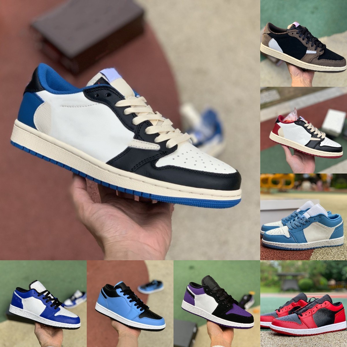 

2022 Fragment TS Jumpman X 1 1S Low Basketball Shoes White Brown Red Banned UNC Court Purple Black Toe Shadow Panda Emerald Crimson Tint Designer Sports Sneakers Y88, Please contact us