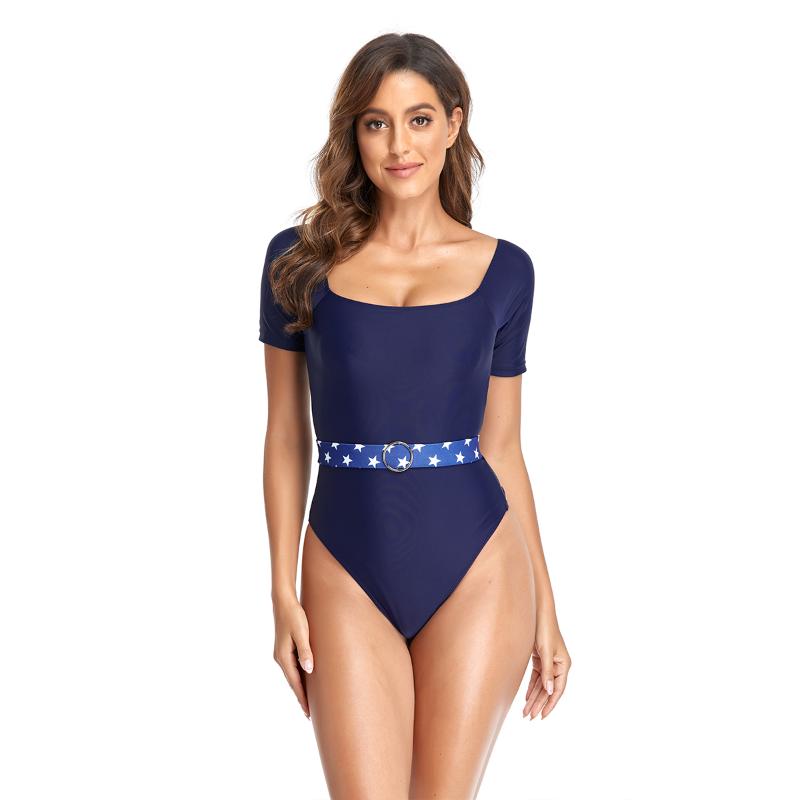 

Women' Swimwear Women One Piece Swimsuit Long Sleeve Monokini Onesie Bathing Suit 2022 Patchwork Zipper One-piece Surfing Swim Suits, Black