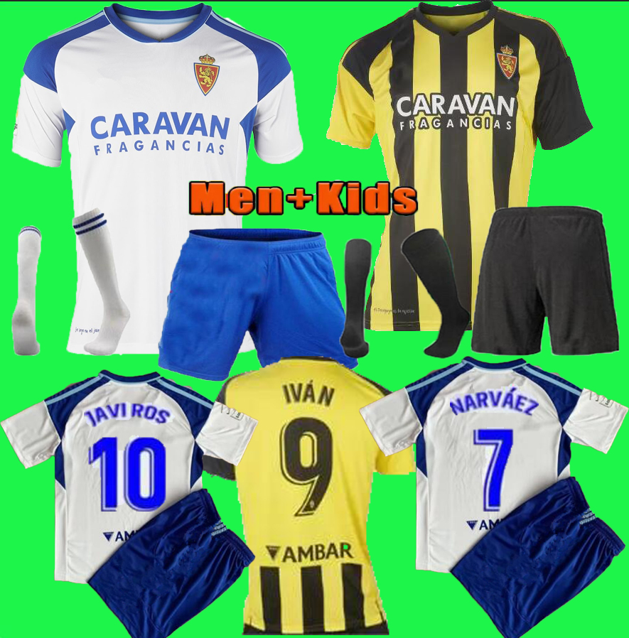 

men kids kit 22 23 Real Zaragoza FRAN GAMEZ Soccer jerseys ZAPATER 2022 2023 home JERSEY POMBO SHINJI KAGAWA Football shirts GUTI JAVI ROS L. SUAREZ camiseta de futbol