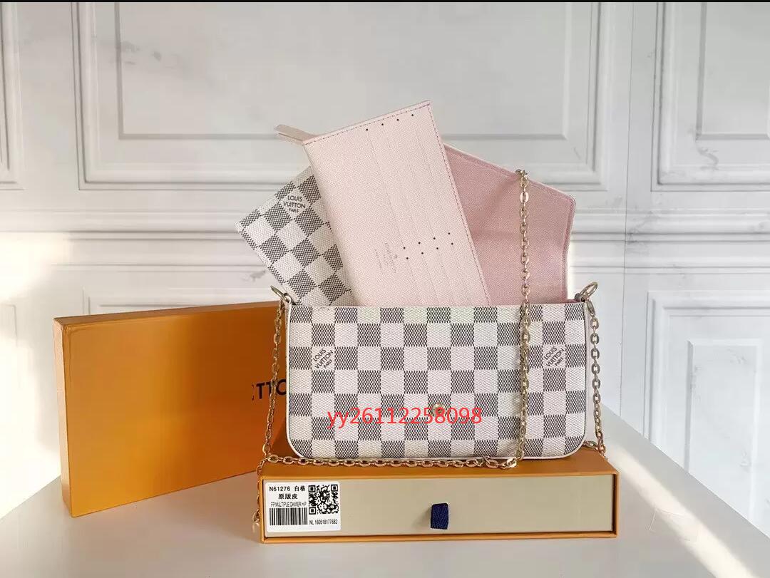 

GGs LVs YSLs louiseity viutonity VUTTONS Handbag Bags womens crossbody lady Shoulder Bag shopping tote coin purse 2 pcs/set M45685, Black