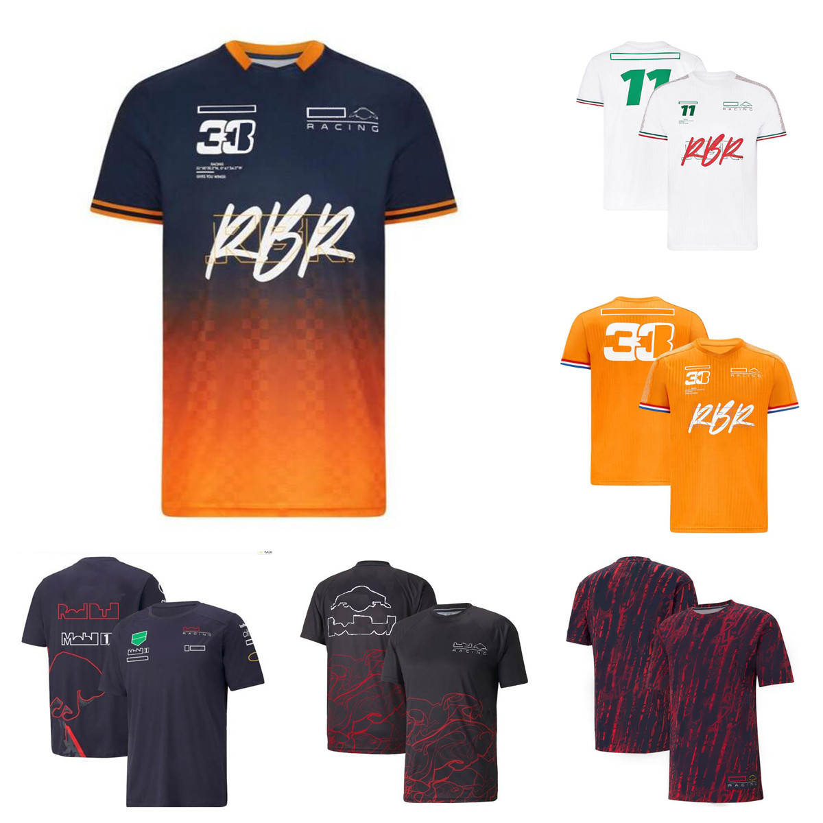 

F1 Formula One T-shirt Team Short Sleeve Shirt Same Style Customization