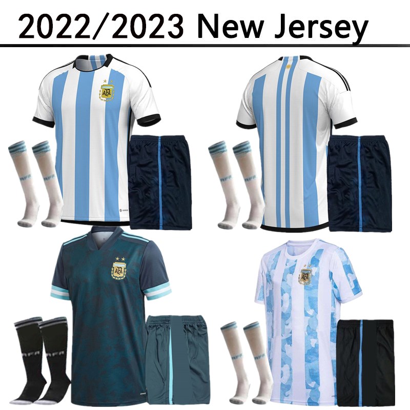 

2021 2022 Argentina kids kit and socks Home away Soccer Jersey 21 22 DYBALA Football Shirts AGUERO ICARDI MASCHERANO National Team camiseta de futbol