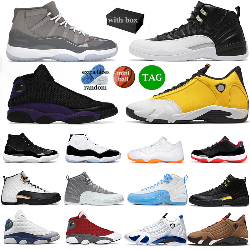 

11 12 13 14 With box basketball shoes men cool grey bred concord Playoffs Royalty Taxi Court Purple Light Ginger Jumpman 11s 12s 13s 14s sports sneakers szie 5.5-13