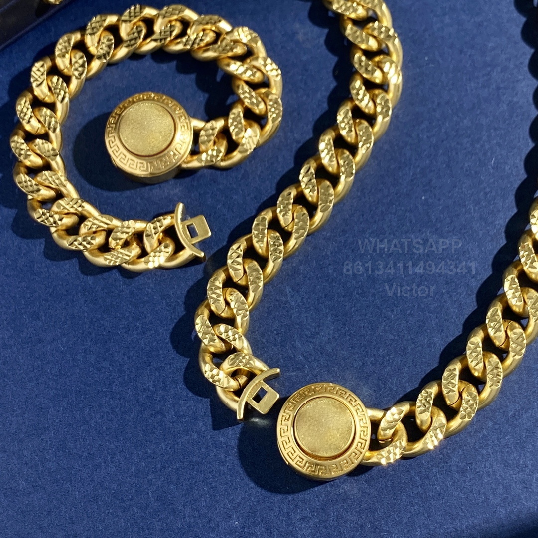 Gorgon necklaces official replica Length can be customized big chain luxury brand plated pendant high quality Gold necklace plated brass that doe