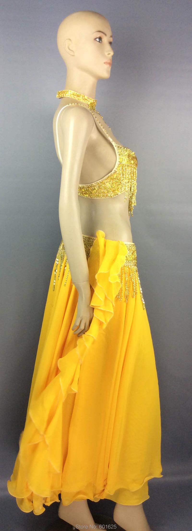 

Stage Wear Belly Dancing 4 Pcs Set Costumes Gold & Silver Accept Any Size 34B/C/D 36B/C/D 38B/C/D 40B/D/DD 42DStage