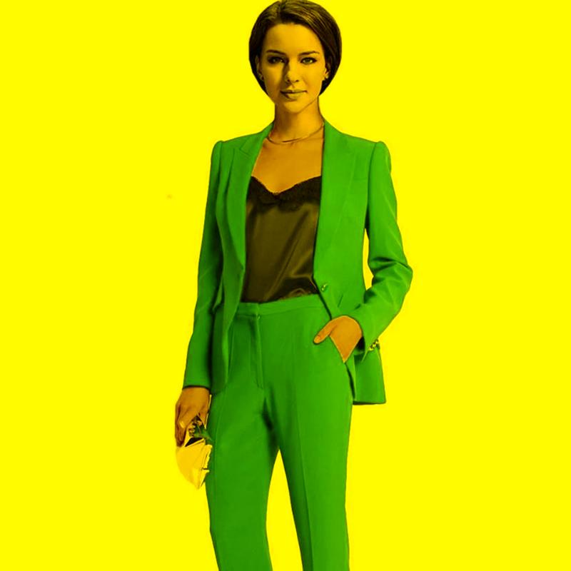 

Women's Two Piece Pants Custom Royal Blue Work Bussiness Formal Elegant Women Suit Set Blazers Office Suits Ladies Trouser SuitsWomen's, Picture style