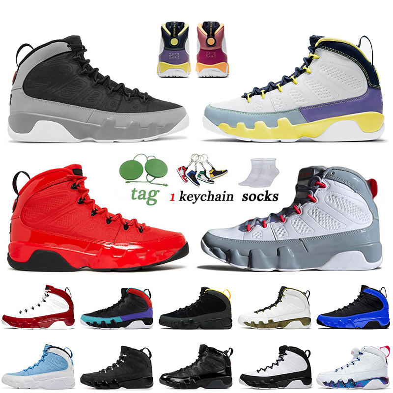 

Mens Fire Red 9s Basketball Shoes Jumpman 9 Particle Grey Chile Red Change The World University Gold Statue Space Jam Racer Blue Bred Trainers Sports Sneakers 36-47, D25 particle grey 40-47