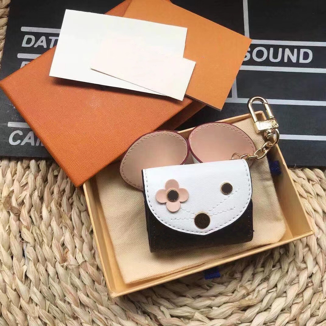 

Luxury Animal Ears leather Airpods pro 1 2 Case For Air pods cases designer earphone protective Cover with Lanyard Shoulder Hardness Cross Body Fashion Lovely Women