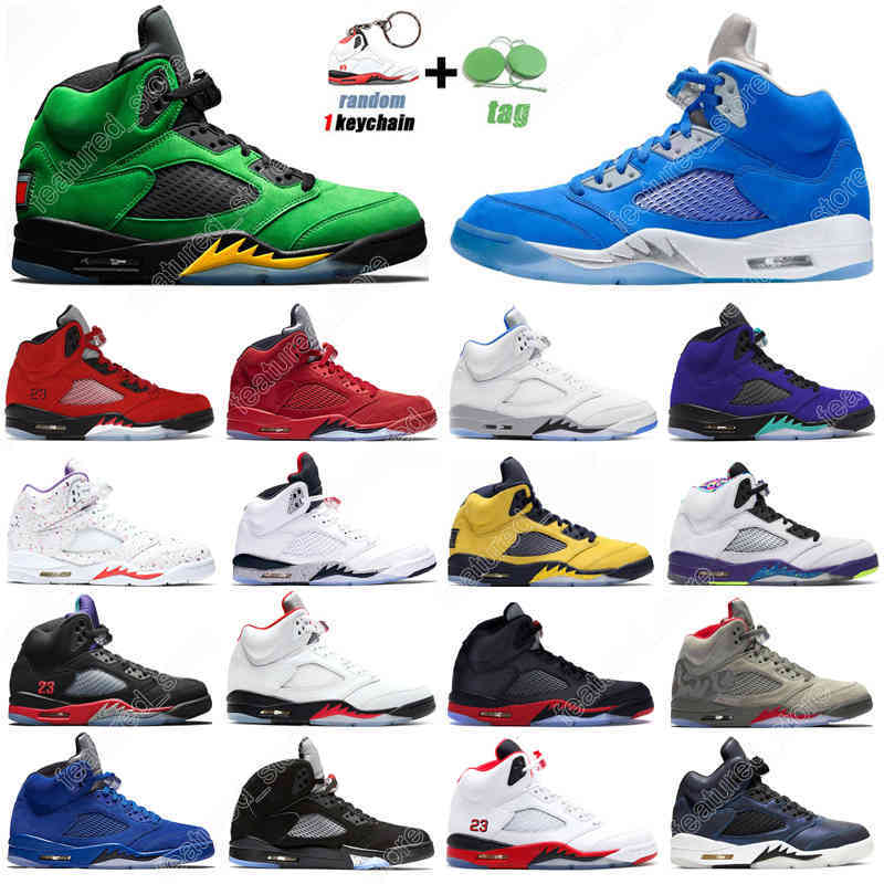 

5s Raging Red Basketball Shoes 5 Blue Bird Hyper Royal Og Black Metallic Top 3 Alternate Grape Camo Mens Trainers Outdoor Sports, Photo album pictures