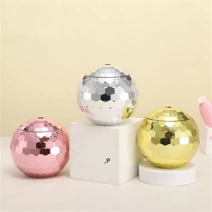 

600ML Unique Disco Ball Cups Flash Cocktail Cup Nightclub Bar Party Flashlight Straw Wine Glass Drinking Syrup Tea Bottle BY SEA CCB15431