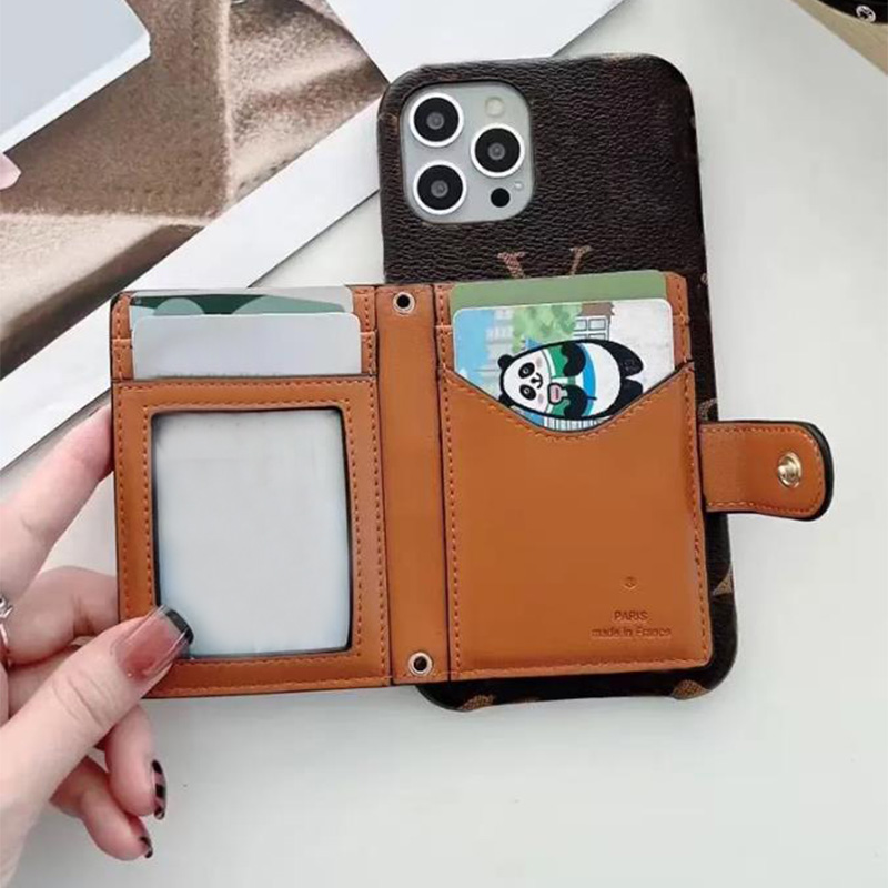 

Wallet Designer Phone Cases Shockproof Iphone Case For IPhone 11 12 13 Pro Promax X/xs Xr 7 8P Card Pocket Brand Protect Shell Cover, No.1