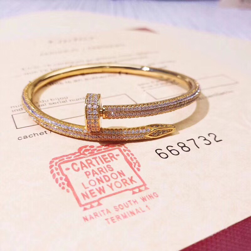 

Cartier nails bangle bracelet designer luxury jewelry Stainless steel gold cuff bracelets plated silver woman bangles with box cggd