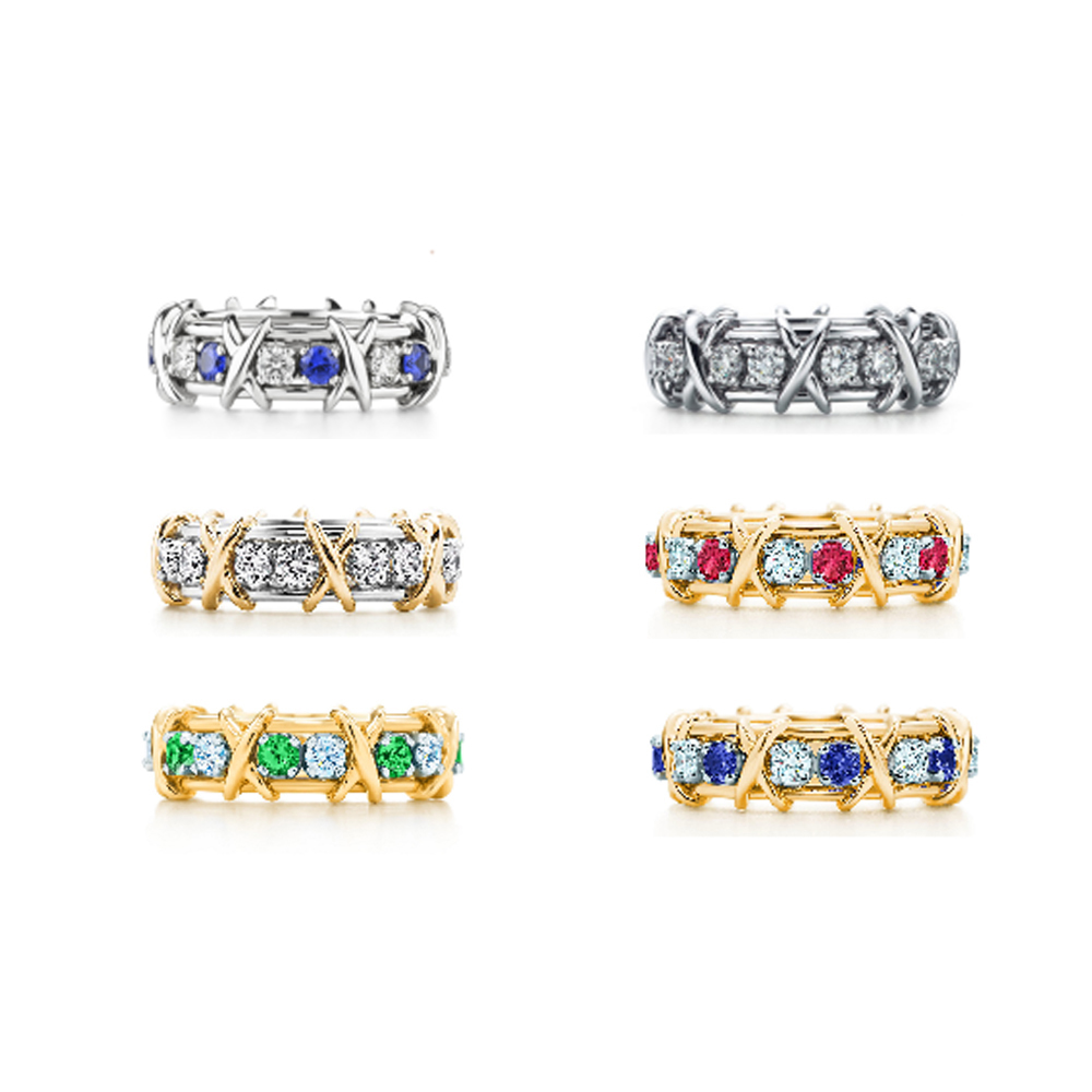 

New S925 Sterling Silver Women'S Ring Luxury Brand Luxury Gemstone Wedding Gift