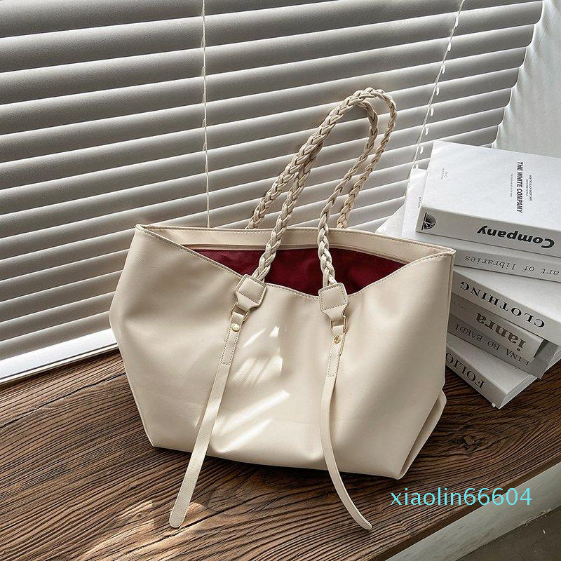 

Designer-Evening bag Women Big Shopping Totes For Woven Shoulder Strap Bag Large Capacity Ladys Shoppers, Black shoulder bag