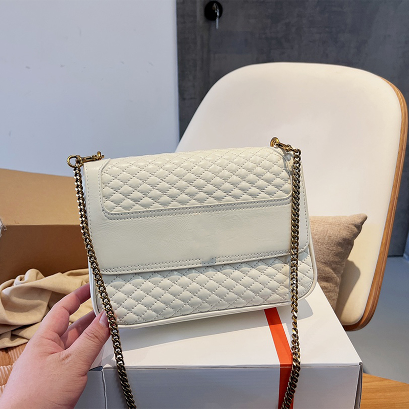 

New High Quality 5A Leather Vintage Chain Shoulder Bag Luxury Designers women Cross body handbags Black Large Capacity Designer Bag All-Match Wallet