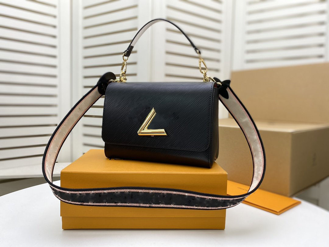 

Designer Handbags Single Detachable Shoulder Straps Tote Bag Twist Handbag Leather Inner Pocket Luxury Bags Flap 50282