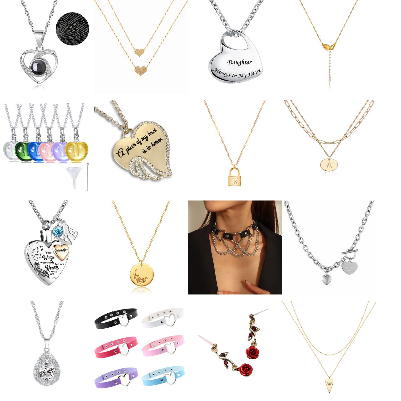 

Pendant Necklaces Women Stainless Steel Mtilayer Necklace Heart Dog Tag Chunky Cuban Chain Link Toggle Clasp amcKA