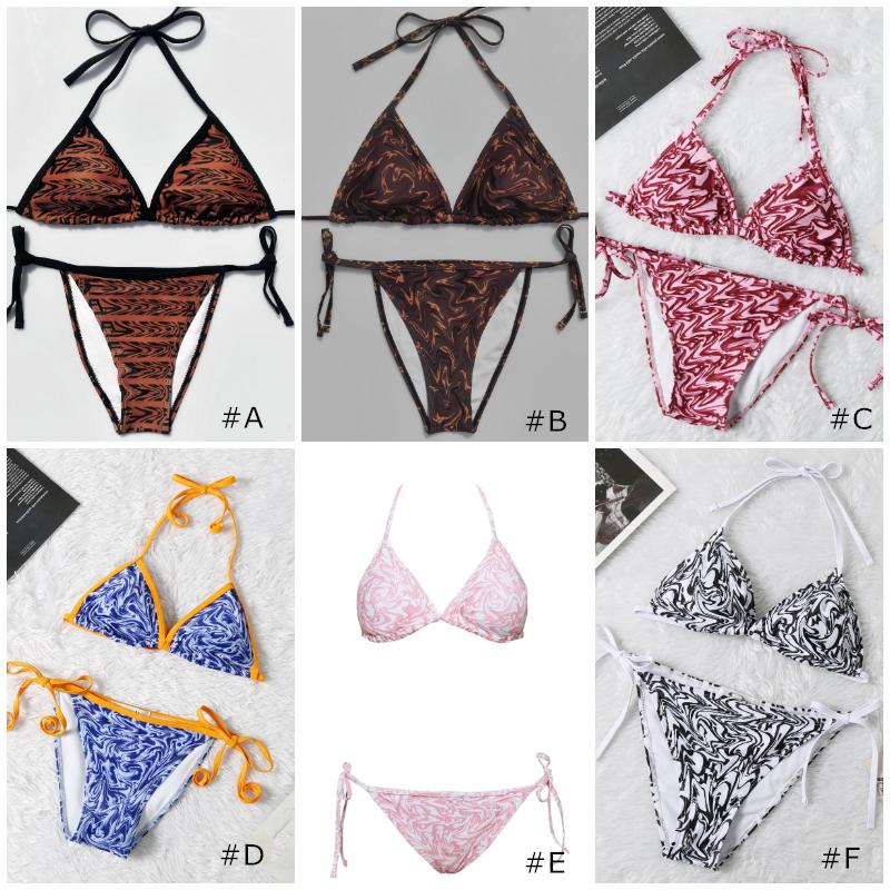 designer beach Bikini set Swimwear Women ladies Fashion swimsuit IN Stock Swimsuit Bandage Sexy Bathing Suits pad Tow-piece 6 Styles Hot Selling-image-763273847