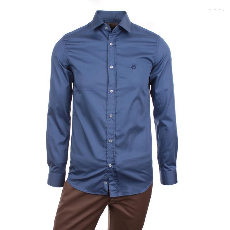 

Men's Dress Shirts Gentilbay Men's Basic Cotton Sateen Fabric Royal Blue Slimfit Classic Long-Sleeve Formal Dresses DCS005 ShirtMen's Qu