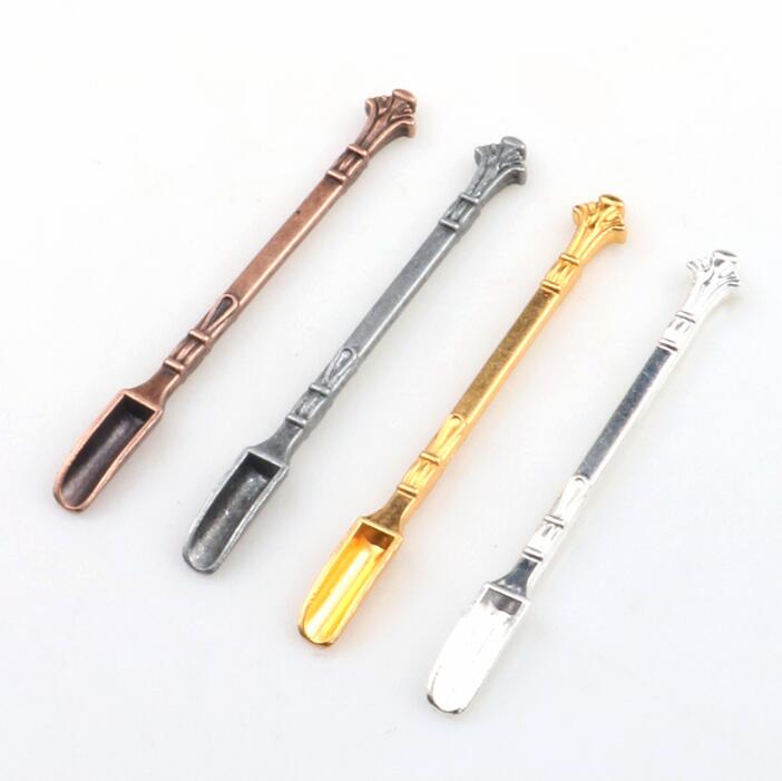 

Dabber Wax Tool Dry Herb Vaporizer Gold Silver 80mm Tool Dabbers Rigs Metal Spoon Used for Sniffer Snorter HOOVER Snuff Smoking Accessories