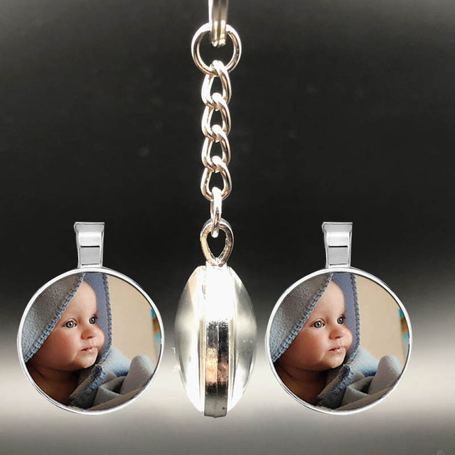 

Popular Personalized Photo Pendants Custom Keychains Baby Photos Mom Dad And Grandparents Favorite Gifts Gifts For Family