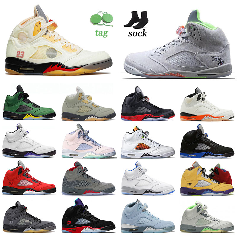 

Men Women Jumpman 5 Sports Basketball Shoes Jade Horizon 5s Sneakers Hare Helmet Camo Easter Racer Blue Muslin Paris Fire Red Shattered Backboard Designer Trainers, # anthracite 40-47