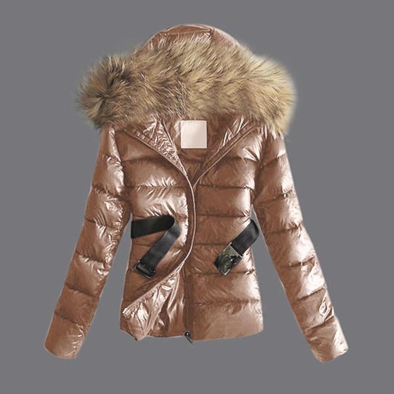 

Women's Trench Coats Down Parka 2022 Brand Winter Jacket Women Coat Mid Long Duck Outwear Ultralight Hooded Thin Fur Hat CoatWomen's, Brown