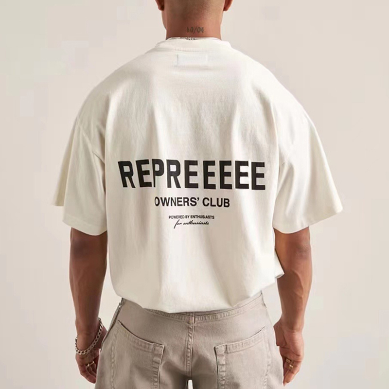 

REPRREESENT The Owners Club Letter Printed TEE Short-sleeved T-shirt Fashion Man Women T-shirt FZTX172, Black