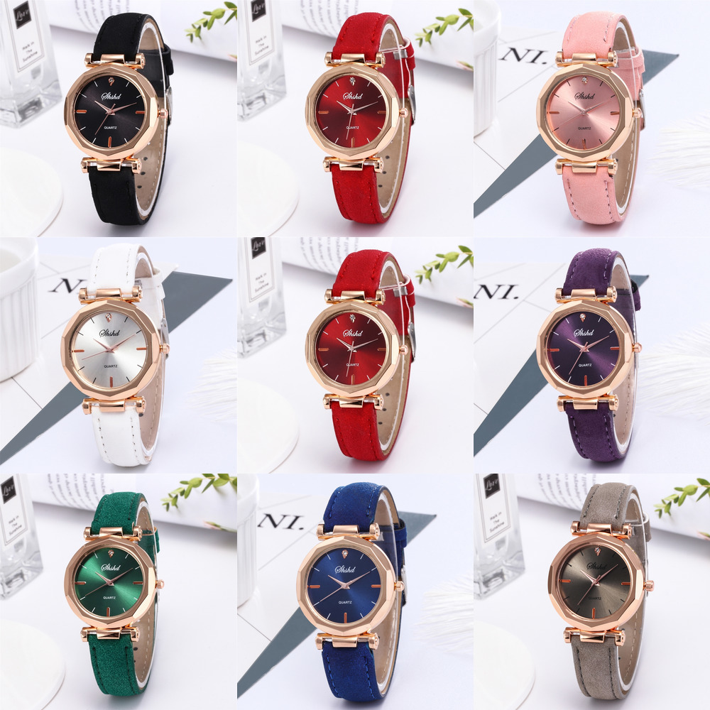 

Diamond Girls Mother's Day Watch Glass dial Rhombus Leather Wrist Strap Pointer Watches Colorful CHildren's Birthday Party Gifts Jewelry Accessories T473ZLO, Black