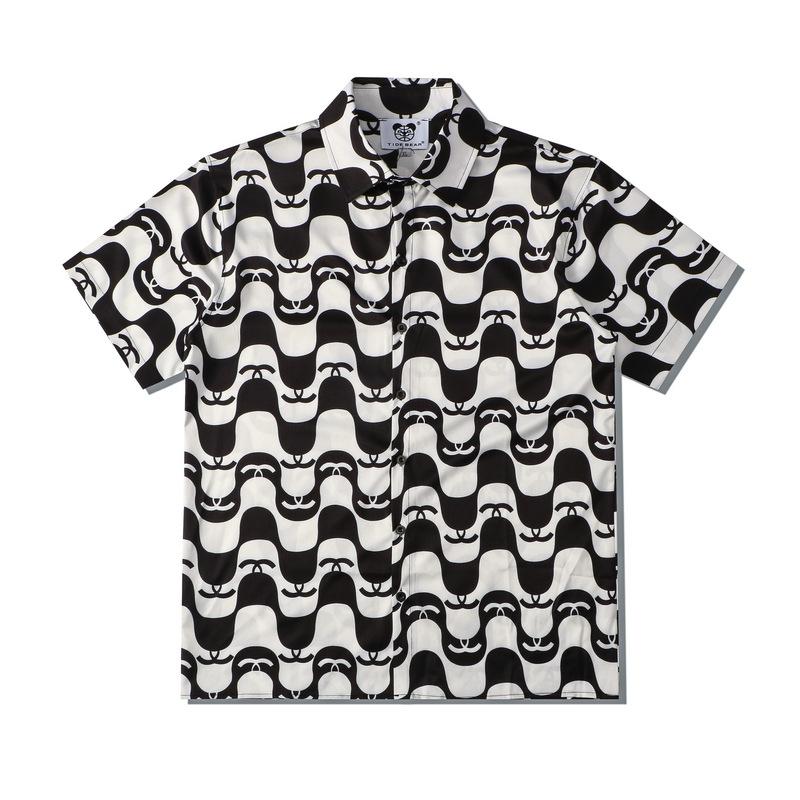 

Men' Casual Shirts Printed Mens Fashion Design Short Sleeve Shirt Casua Vacation Men Summer Street Wearing Tops, Color